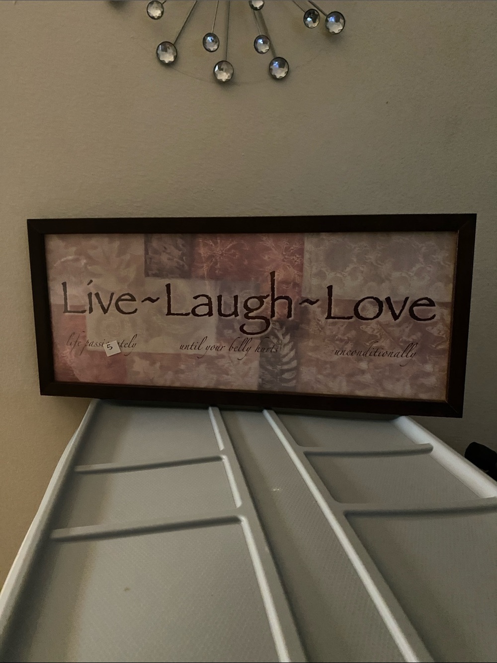 artis Live~Laugh~Love Framed Wall Art - Pink, Brown